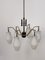 Italian Opaline Glass & Brass Chandelier from Stilnovo 7