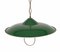 Industrial Green Glazed Metal Pendant, Italy, 1950s 6