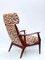 Mid-Century Italian Multicolour Fabric & Teak Wood Armchair, 1960s 10
