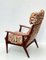 Mid-Century Italian Multicolour Fabric & Teak Wood Armchair, 1960s 14
