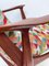 Mid-Century Italian Multicolour Fabric & Teak Wood Armchair, 1960s 18