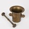 Antique Handmade Bronze Mortar with Pestle, Set of 2, Image 3