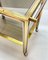 Mid-Century Italian Brass and Chrome Bar Cart with Glass Shelves, 1970s, Image 10