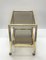 Mid-Century Italian Brass and Chrome Bar Cart with Glass Shelves, 1970s, Image 7