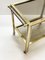 Mid-Century Italian Brass and Chrome Bar Cart with Glass Shelves, 1970s, Image 16