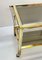 Mid-Century Italian Brass and Chrome Bar Cart with Glass Shelves, 1970s, Image 12