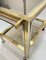 Mid-Century Italian Brass and Chrome Bar Cart with Glass Shelves, 1970s, Image 17