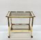 Mid-Century Italian Brass and Chrome Bar Cart with Glass Shelves, 1970s, Image 2