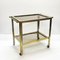 Mid-Century Italian Brass and Chrome Bar Cart with Glass Shelves, 1970s 8