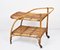 Mid-Century Italian Bamboo & Rattan Serving Bar Cart Trolley, 1950s 9