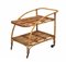 Mid-Century Italian Bamboo & Rattan Serving Bar Cart Trolley, 1950s 11