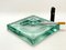 Mid-Century Italian Modern Green Crystal Glass Ashtray from Fontana Arte 2