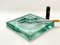 Mid-Century Italian Modern Green Crystal Glass Ashtray from Fontana Arte, Image 2