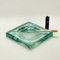 Mid-Century Italian Modern Green Crystal Glass Ashtray from Fontana Arte 7