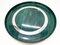 Large Mid-Century Italian Round Green Bakelite and Steel Serving Tray, 1980s 5