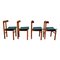 Mid-Century Modern Danish Design Teak Dining Chairs Model 193 by Inger Klingenberg for France & Søn / France & Daverkosen, Set of 4 4