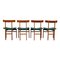 Mid-Century Modern Danish Design Teak Dining Chairs Model 193 by Inger Klingenberg for France & Søn / France & Daverkosen, Set of 4 5