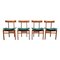 Mid-Century Modern Danish Design Teak Dining Chairs Model 193 by Inger Klingenberg for France & Søn / France & Daverkosen, Set of 4 2