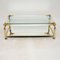 Vintage Glass Brass & Acrylic Coffee Table, 1970s, Image 2