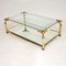 Vintage Glass Brass & Acrylic Coffee Table, 1970s 3