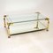 Vintage Glass Brass & Acrylic Coffee Table, 1970s 1