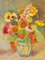 R. Anderberg, Colorful Bouquet of Flowers, 1938, Acrylic on Plate, Framed 4