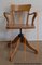 Large Light Oak Adjustable Office Armchair, 1940s 21