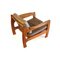 Vintage Teak Armchair with Leather Upholstery, 1960s, Image 2