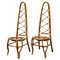Französische Riviera Stühle aus Rattan & Bambus, 1960er, 2er Set 1