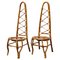 French Riviera Rattan and Bamboo Chairs, France, 1960s, Set of 2 1