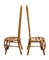 Sedie in vimini e bambù, Francia, anni '60, set di 2, Immagine 2