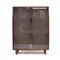 Vintage Dark Wood Glass Fronted Bookcase, 1960s, Image 2