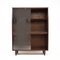 Vintage Dark Wood Glass Fronted Bookcase, 1960s, Image 5