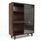 Vintage Dark Wood Glass Fronted Bookcase, 1960s, Image 1