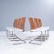 Chaises de Salle à Manger en Cuir Blanc et Bois de Calligaris, Set de 8 3