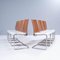 White Leather & Wood Swing Dining Chairs from Calligaris, Set of 8 3