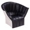 Black Leather Quilted Armchair by Inga Sempé Moel for Ligne Roset 1