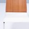 Weiße Freischwinger Esszimmerstühle aus Leder & Holz von Calligaris 7