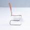 White Leather & Wood Swing Cantilever Dining Chairs from Calligaris 2