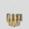 Clear Mink Murano Amber Tronchi Chandelier, Image 5