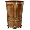 Antique Burr Walnut Bow Fronted Cocktail Cabinet 1