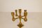 Candelabri moderni in ottone di Gusum, Scandinavia, anni '70, set di 3, Immagine 10