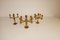 Candelabri moderni in ottone di Gusum, Scandinavia, anni '70, set di 3, Immagine 5