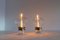 Skandinavische moderne Kerzenhalter aus klarem Kristallglas von Orrefors, Schweden, 2er Set 9