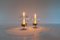 Skandinavische moderne Kerzenhalter aus klarem Kristallglas von Orrefors, Schweden, 2er Set 8
