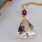 Ruby, Diamond, Morganite & 18 Karat Yellow Gold Necklace from Baume, Image 15