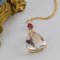 Collana in oro giallo, rubino, diamanti, morganite e 18 carati di Baume, Immagine 14