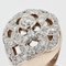 French 18 Karat Yellow Gold Platinum Ring with Diamonds, 1950s 7