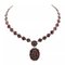 19th Century Silver Necklace With Garnets 1