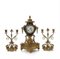 Louis XV Mantel Clock Fireplace Set, Set of 3 1